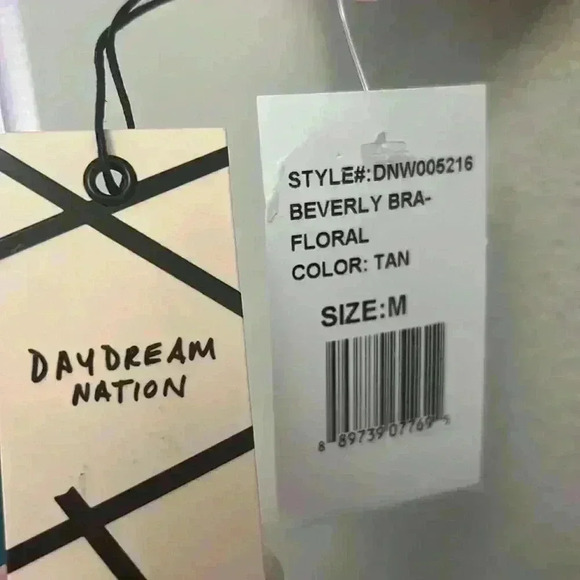 DAYDREAM NATION BEVERLY BRA- FLORAL TAN  SZ M STYLE# DNW005216 - Picture 6 of 8